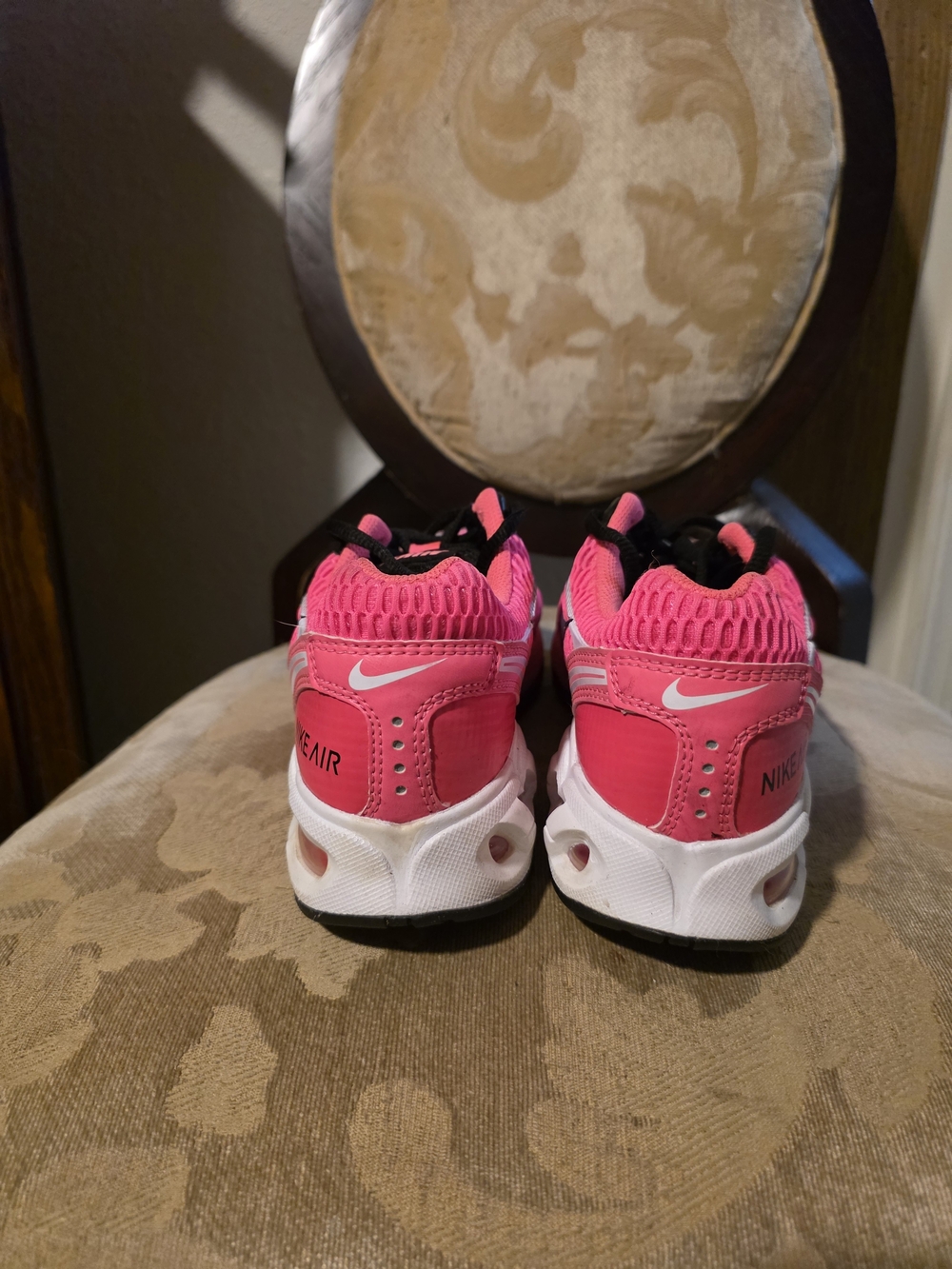 Nike Hot Pink and Black Women's Running Sneakers with White Swoosh - Picture 3 of 6